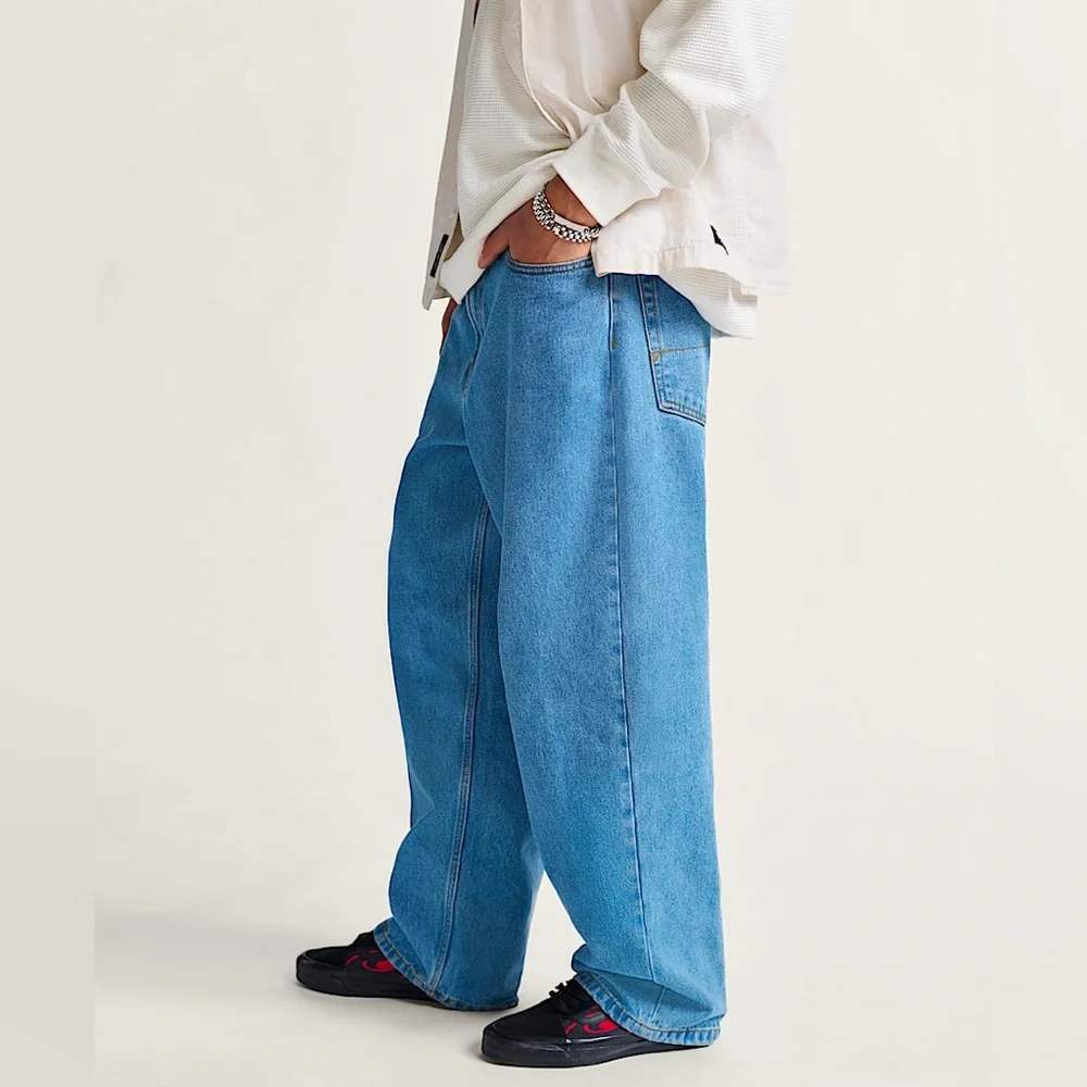 VANS Check-5 Baggy Denim Pants Color: Stonewash Blue